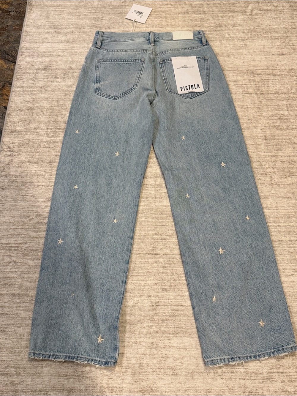 NWT Pistola LEXI MID RISE BOWED STRAIGHT - STELLAR womens size 24 - Picture 16 of 16